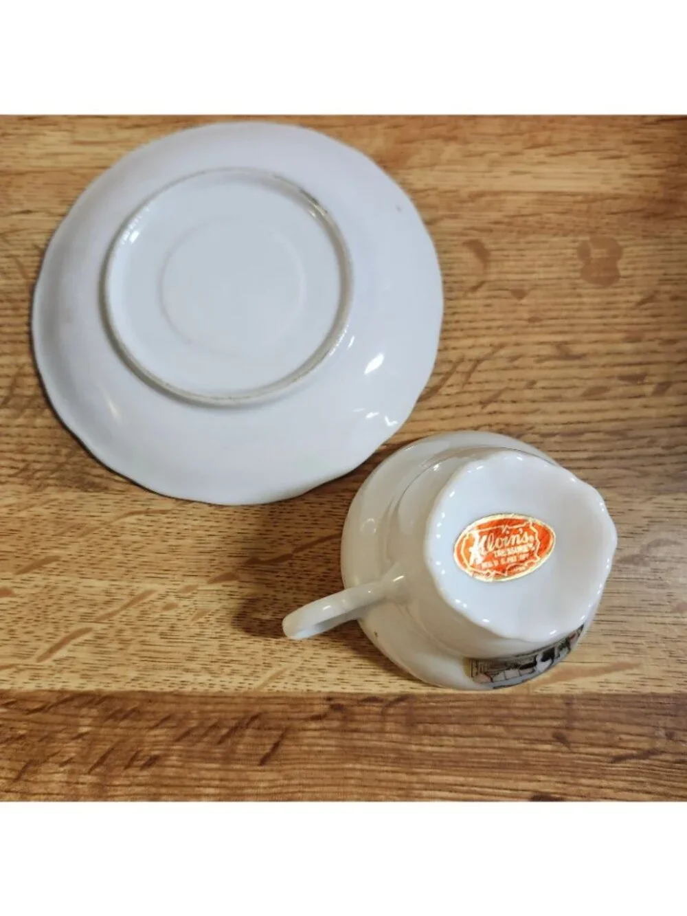 VTG Sea World Souvenir Demitasse Espresso Cup & Saucer Set Porcelain